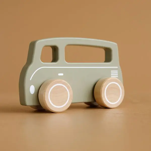 Auto en bois, jouet en bois, petite voiture, fourgonnette jouet